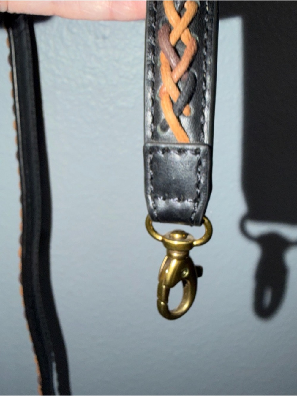 Fossil Braided BROWN LEATHER Crossbody Replacement Strap - Picture 10 of 15